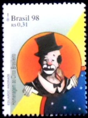 Selo postal do Brasil de 1998 Homenagem ao Circo M