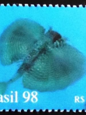 Selo postal do Brasil de 1998 Peixe Voador M