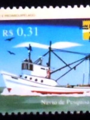 Selo postal do Brasil de 1999 Navio de Pesquisa