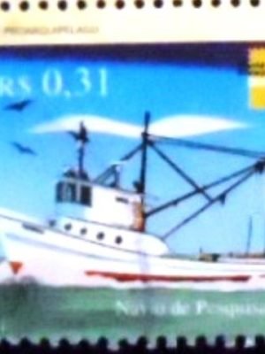 Selo postal do Brasil de 1999 Navio de Pesquisa U