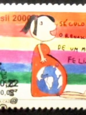 Selo postal do Brasil de 2000 Gestante MCC
