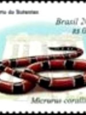 Selo postal do Brasil de 2001 Micrurus corallinus N