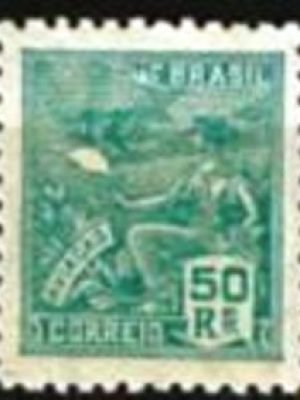 Selo postal do Brasil de 1940 Aviação 50 N
