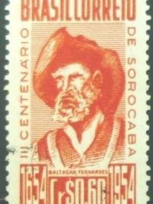 Selo postal Comemorativo do Brasil de 1954 - C 343 U