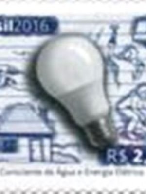 Selo postal do Brasil de 2016 Energia Elétrica N
