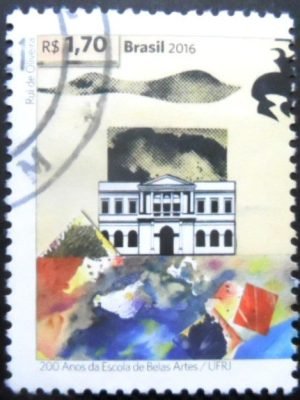 Selo postal do Brasil de 2016 Belas Artes U