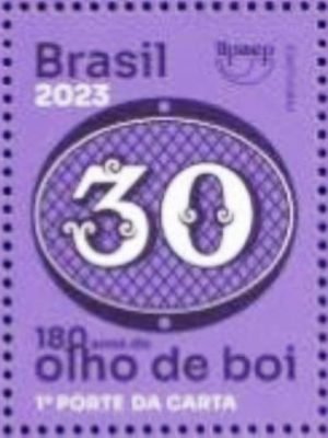 Selo postal do Brasil de 2023 30 Réis M