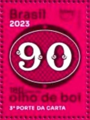 Selo postal do Brasil de 2023 90 Réis M