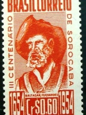Selo postal Comemorativo do Brasil de 1954 - C 343