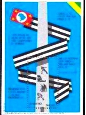 Bloco postal do Brasil de 1982 Revolução Constitucionalista