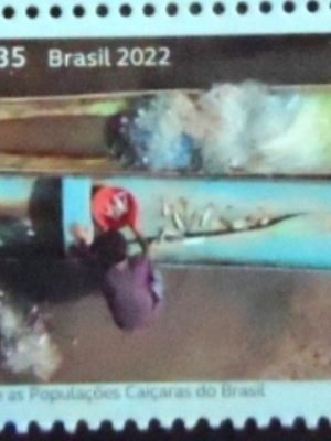 Selo postal do Brasil de 2022 - Populações Caiçaras M