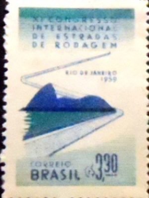 Selo postal de 1959 Estradas de Rodagem