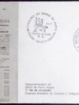 FDC Oficial nº 120 de 1977 Diário de Porto Alegre 3598