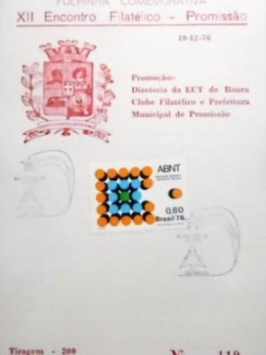 Folhinha Comemorativa Encontro Filatélico de Promissão FO 119