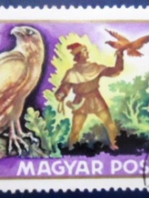 Selo postal Comemorativo da Hungria de 1971 Falcon
