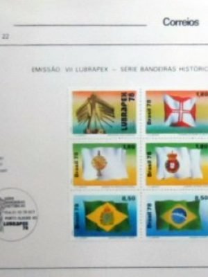 Edital de Lançamento nº22 de 1978 VII LUBRAPEX - Bandeiras Brasileiras Históricas 5996