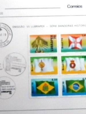 Edital de Lançamento nº22 de 1978 VII LUBRAPEX - Bandeiras Brasileiras Históricas 15960