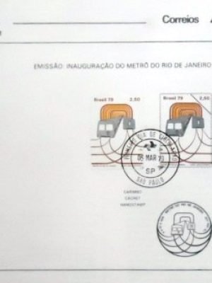 Edital de Lançamento nº 1 de 1979 Inauguração do Metrô do Rio de Janeiro 5866