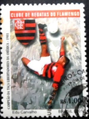 Selo postal do Brasil de 2001 Clube de Regatas do Flamengo NCC