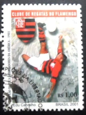 Selo postal do Brasil de 2001 Clube de Regatas do Flamengo MCC