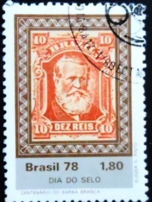 Selo postal do Brasil de 1978 Barba Branca 10 MCC
