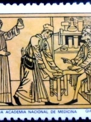 Selo postal do Brasil de 1979 Academia de Medicina N