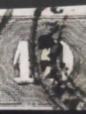 Selo postal do Brasil de 1850 Vertical 10 U 2