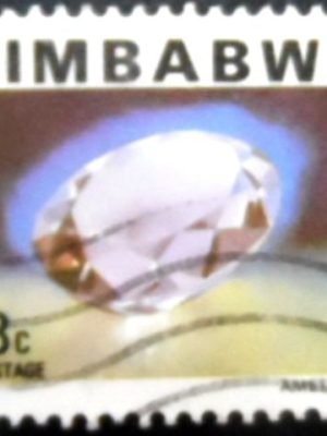 Selo postal do Zimbabwe de 1980 Amethyst M