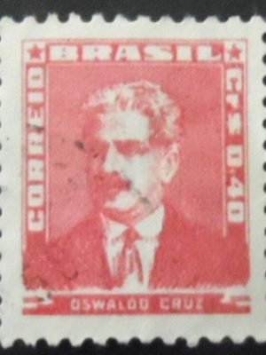 Selo postal do Brasil de de 1954 Oswaldo Cruz 40 U