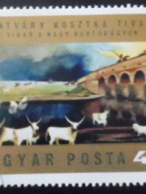 Selo postal da Hungria de 1973 Storm over Hortobágy Puszta MCC