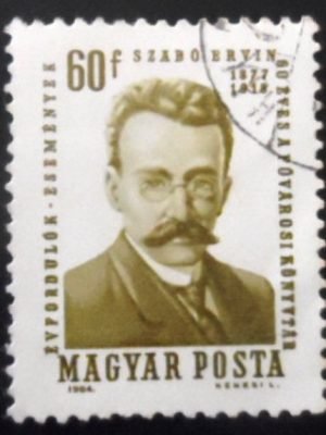 Selo postal da Hungria de 1964 Fövárosi Könyvtar Library U