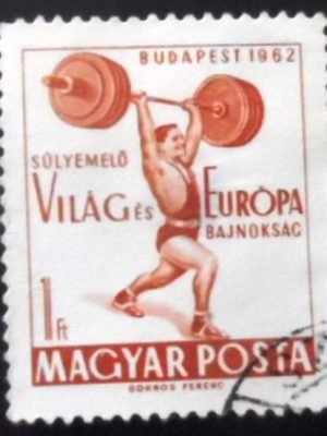 Selo postal da Hungria de 1962 World Championships in Weightlifting U