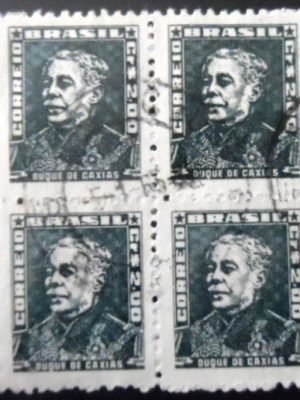 Quadra de selos postais do Brasil de 1961 Duque Caxias 2 U QD