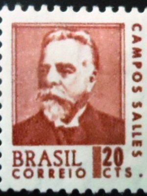 Selo postal do Brasil de 1967 Campos Salles N A
