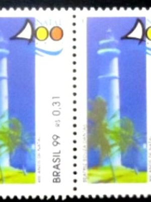 Par de selos postais do Brasil de 1999 Cidade de Natal M PR