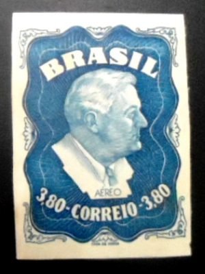 Selo postal do Brasil de 1949 Roosevelt N