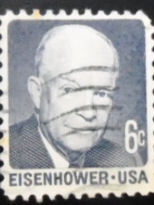 Selo postal dos Estados Unidos de 1970 Dwight David Eisenhower U yA