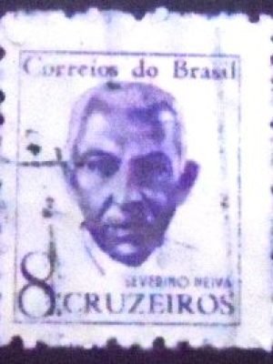 Selo postal do Brasil de 1961 Rui Barbosa 5 U