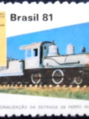 Selo postal do Brasil de 1981 Madeira - Mamoré M