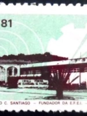 Selo postal do Brasil de 1981 Theodomiro Carneiro Santiago N