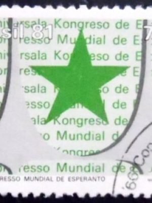 Selo postal do Brasil de 1981 Esperanto NCC