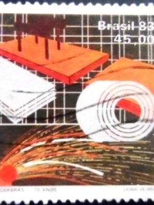 Imagem similar à do selo postal do Brasil de 1983 Siderbrás U