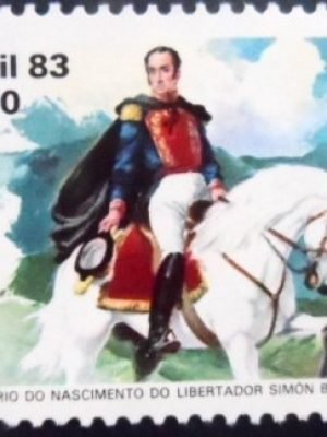 Selo postal do Brasil de 1983 Simon Bolivar N