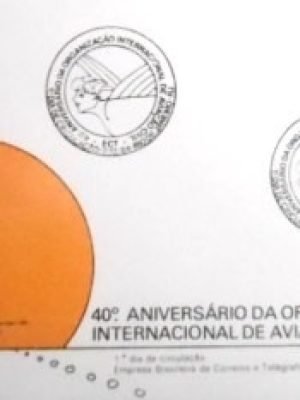 FDC oficial nº 347 de 1984 40 Anos da OACI RJ 26521