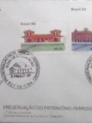 FDC oficial nº 333 de 1984 Patrimônio Ferroviário SP 14532
