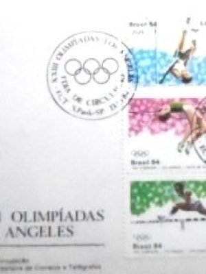 FDC oficial nº 321 de 1984 Olimpíadas de Los Angeles SP 23555