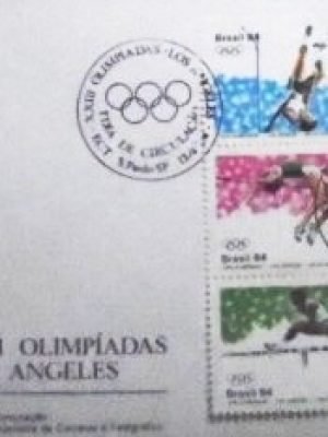FDC oficial nº 321 de 1984 Olimpíadas de Los Angeles SP 3877