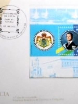 FDC oficial nº 320 de 1984 Rei da Suécia DF 24185
