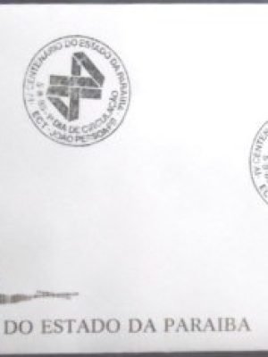 FDC oficial nº 370 de 1985 Centenário da Paraíba PB 11174