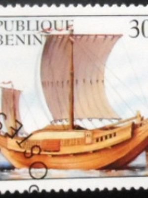 Selo postal do Benin de 1999 Japanese Junk NCC